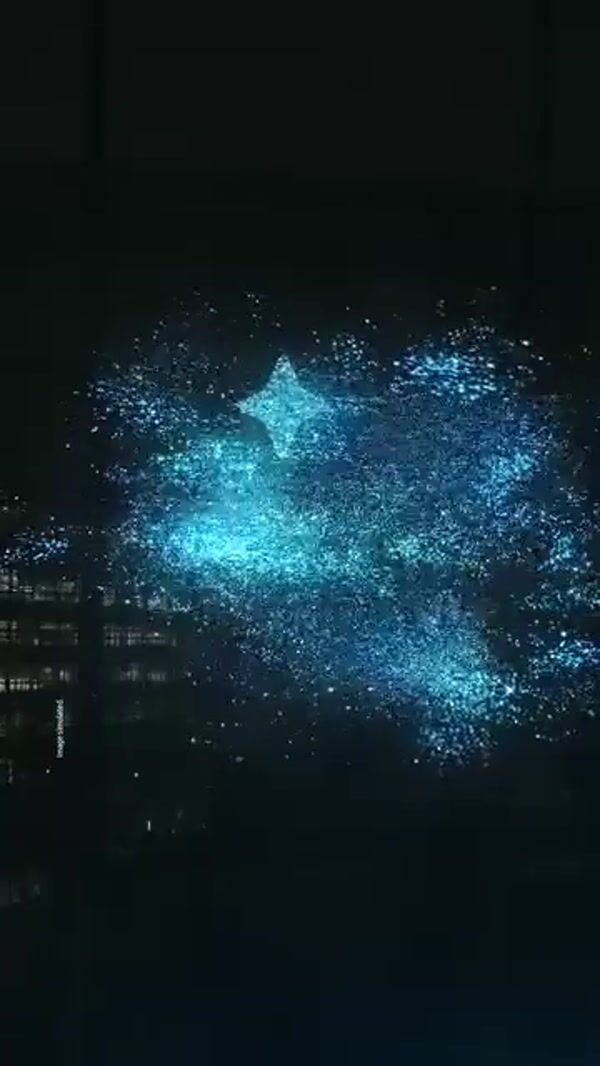 Samsung Glowing Dust Particles Forming Logo