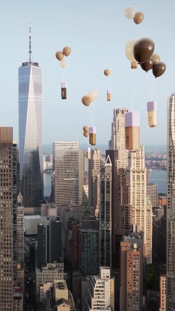 Maybelline Foundation Carried by Balloons at NYC