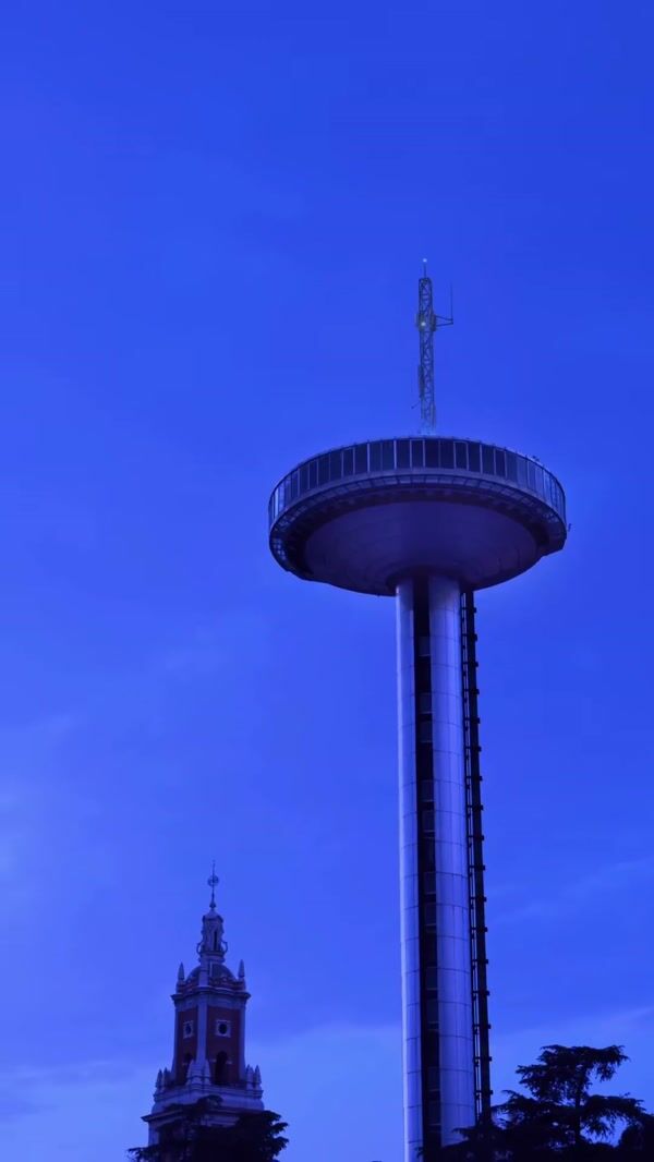 Disney "Elio" Beamed Up by Spaceship on Moncloa Tower