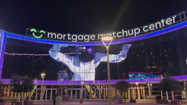 Phoenix Suns Astronaut Looks Out from LED Screen