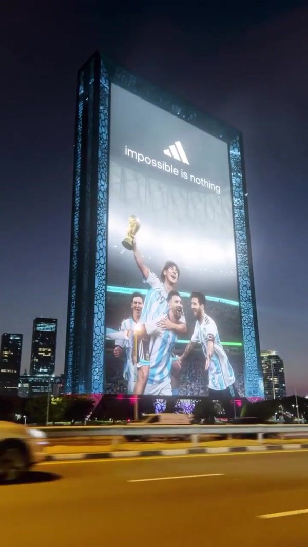 Adidas World Cup Ad Frame in Dubai