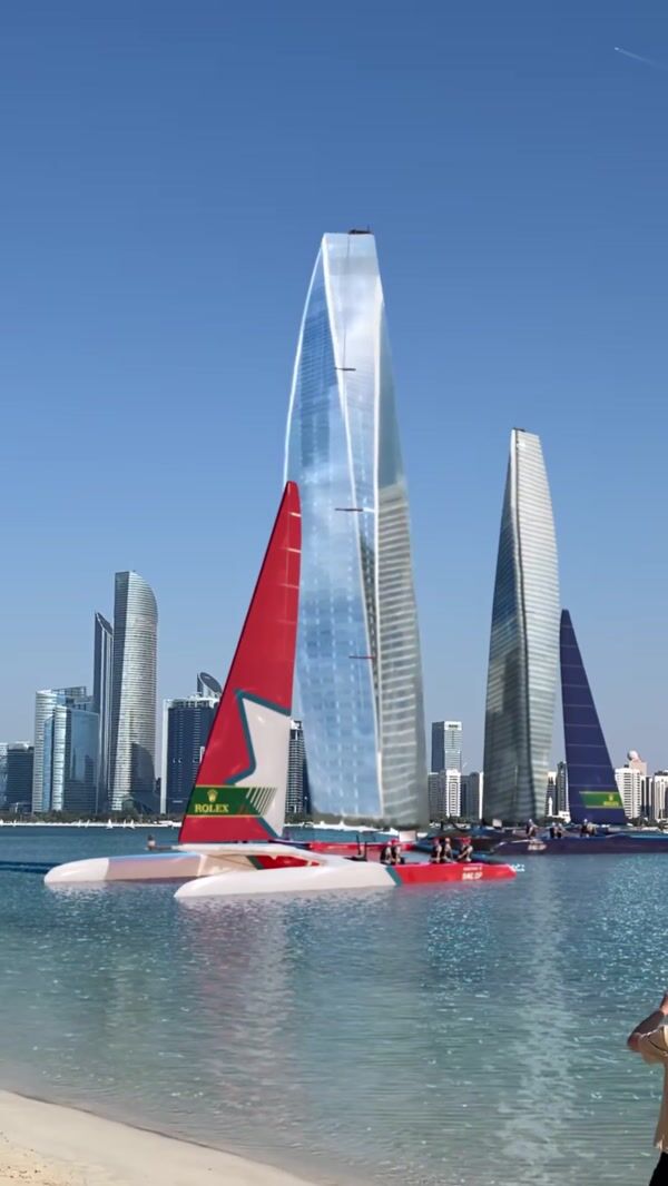 Mubadala Giant Sail Emerges from Abu Dhabi Skyline