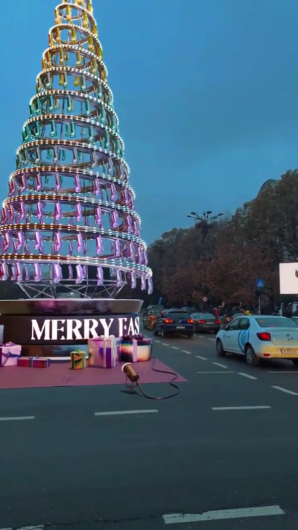 Fashion Days Boots Form Giant Christmas Tree