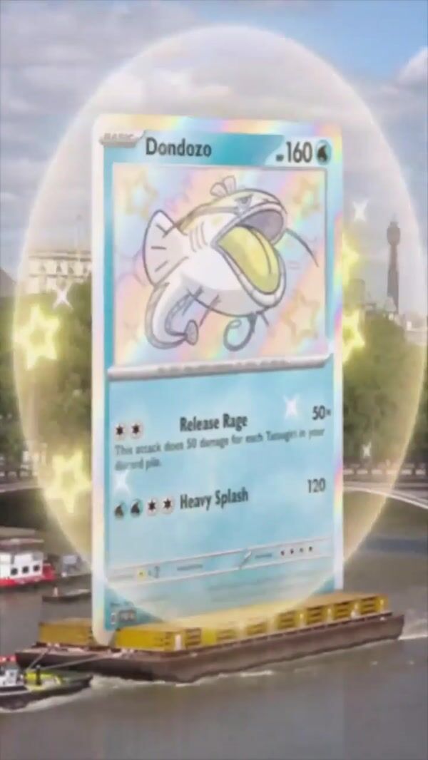 Pokémon Game Card Carried by Barge
