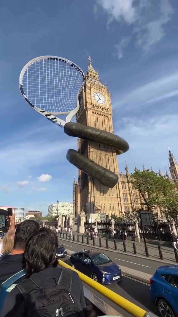 Wimbledon Tennis Racket Wraps Around Big Ben