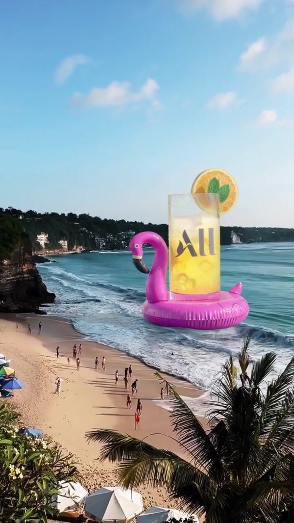ALL Accor Flamingo Inflatable Carries a Drink
