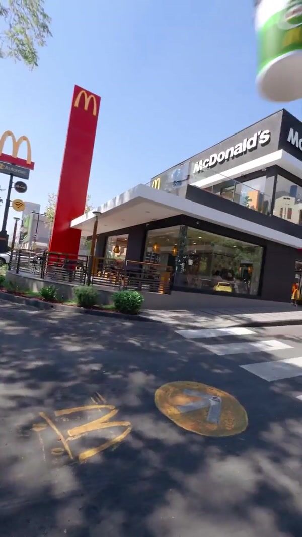 McDonald's Helicopter Delivers Sunday on Rooftop
