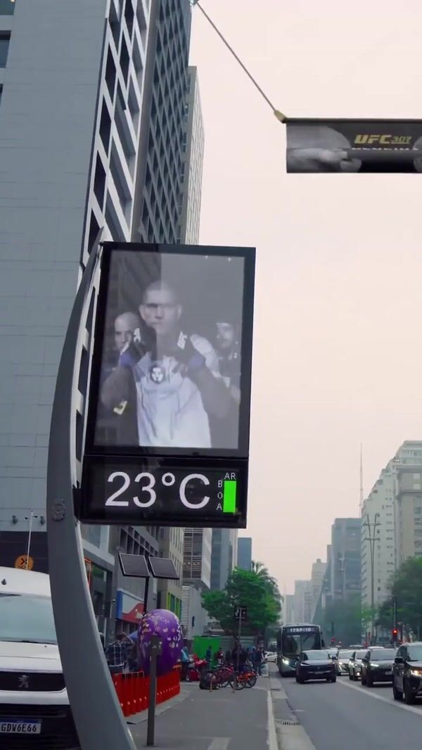UFC Hanging Poster on Brazilian Street