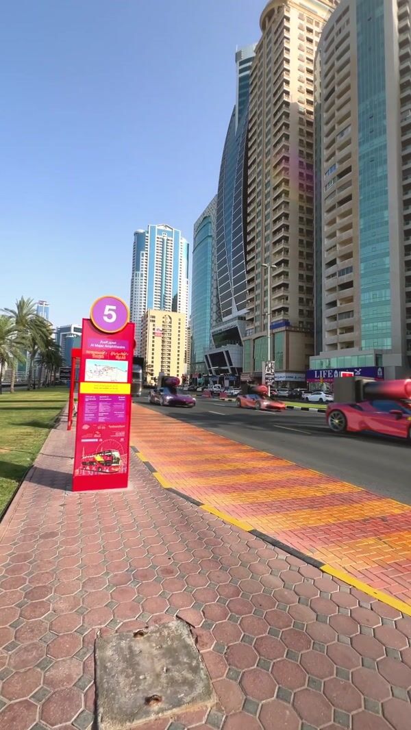 Huda Beauty rolls through Dubai like it owns the road.