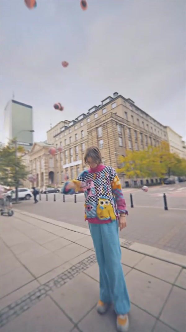 Crocheted Dreams Crocheted Balls Float Around City