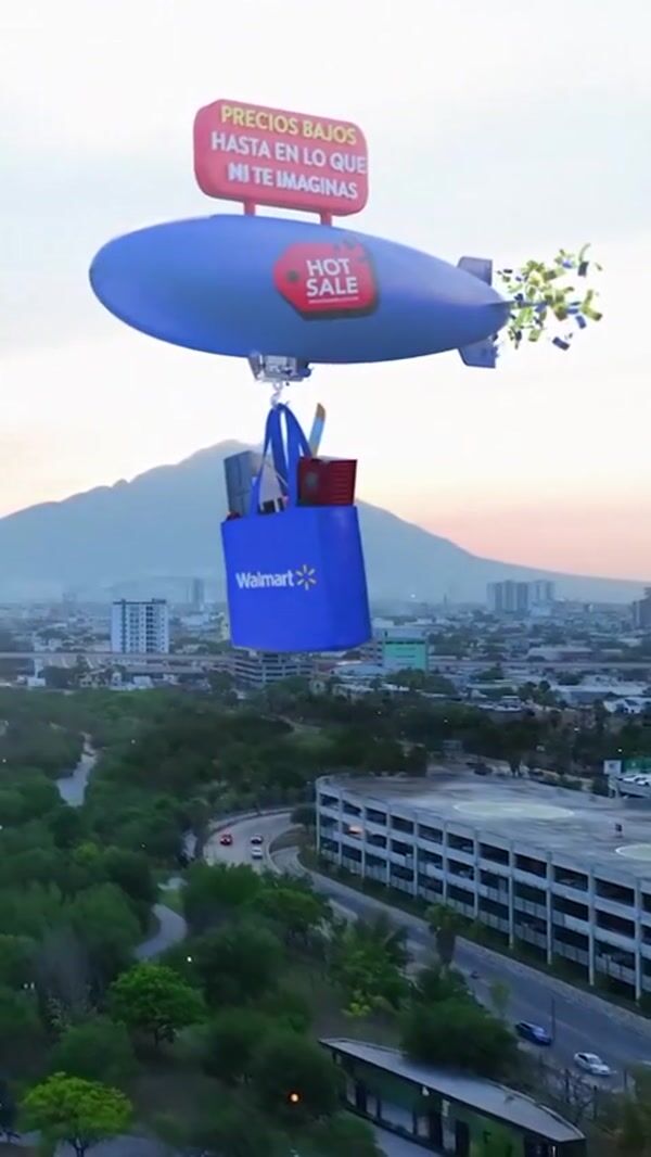 Walmart Airship Releases Coupons