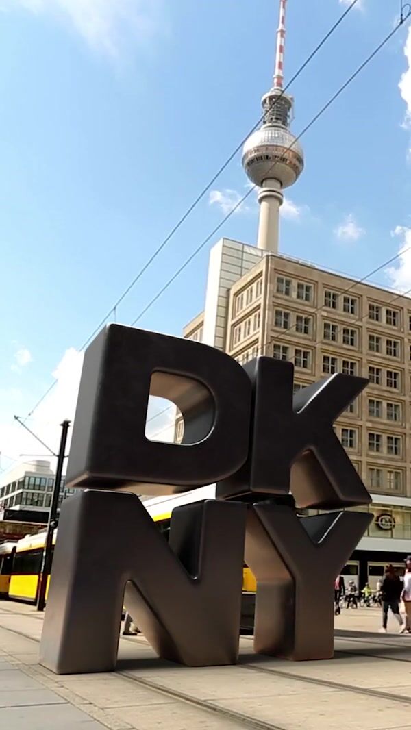 DKNY Heart Balloons Gathers on 3D Letters Installation