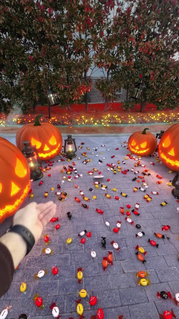 Narwal Robot Giant Vacuum Sucks Up Halloween Candy