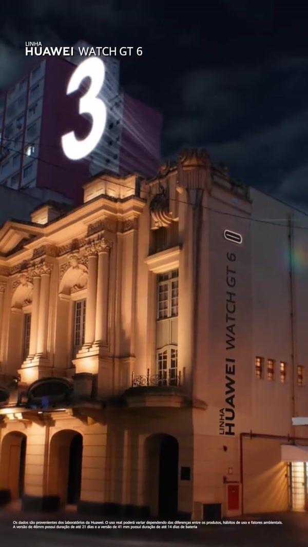 Huawei Giant Watch Illuminates Teatro Renault