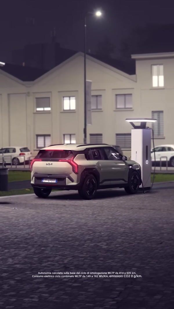 Kia Popcorn Drops Above Charging SUV