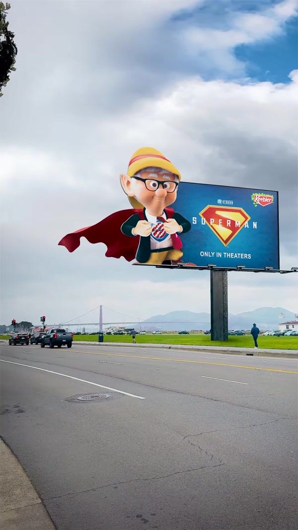 Keebler Cape Flowing in the Wind from Billboard