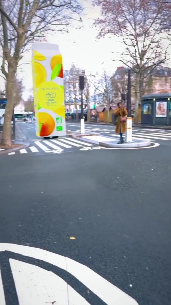 Monoprix Food Packages Roll on Street