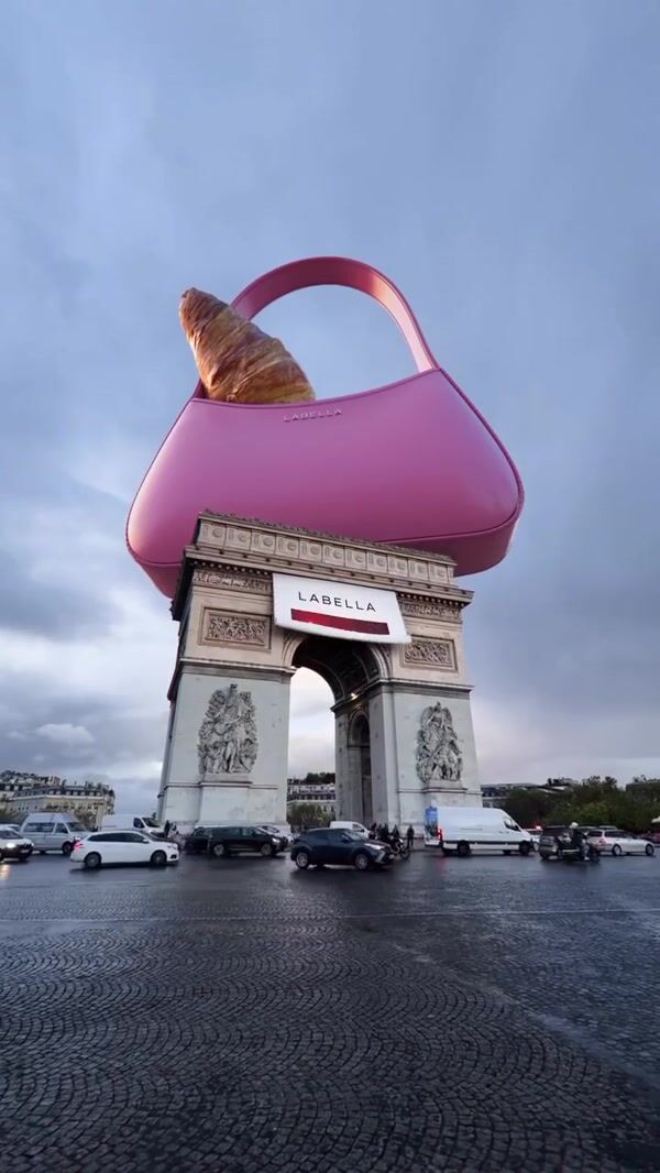 Labella Croissant Peeking from Handbag