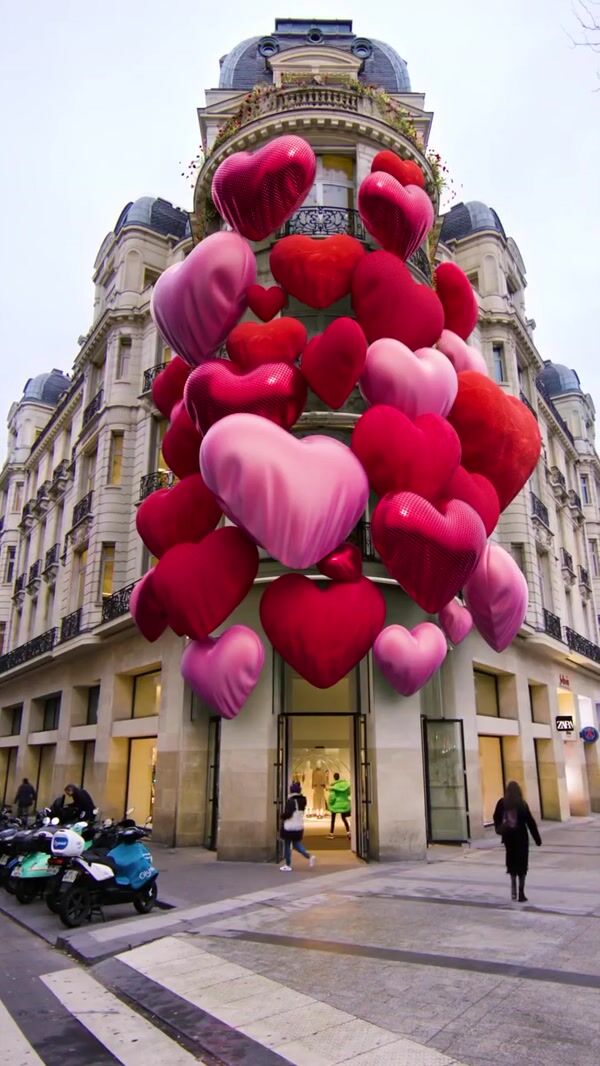 Zara Heart Balloons Floating Away