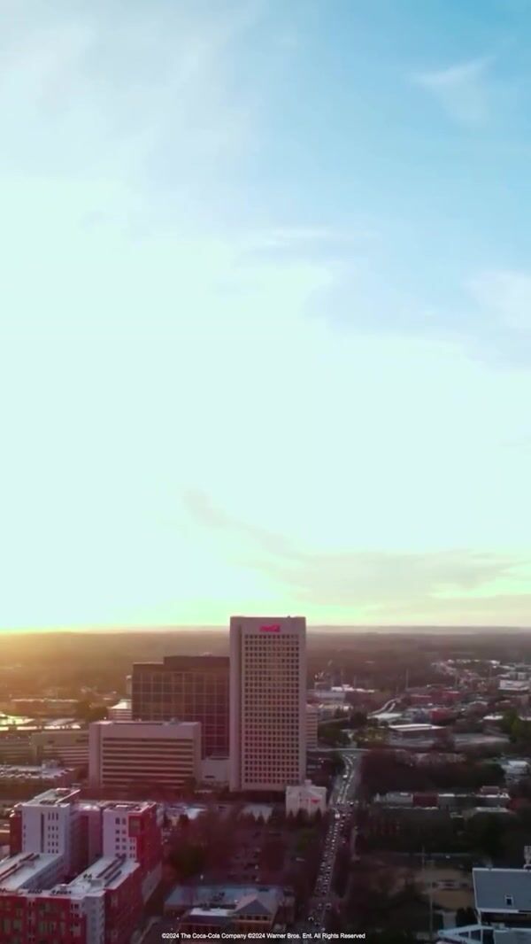 Fanta Flying Train on Skyscraper
