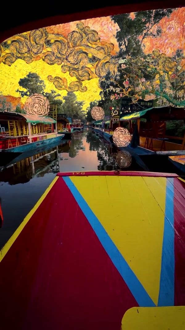 Oppo Orange Phone Sails in Xochimilco Canals