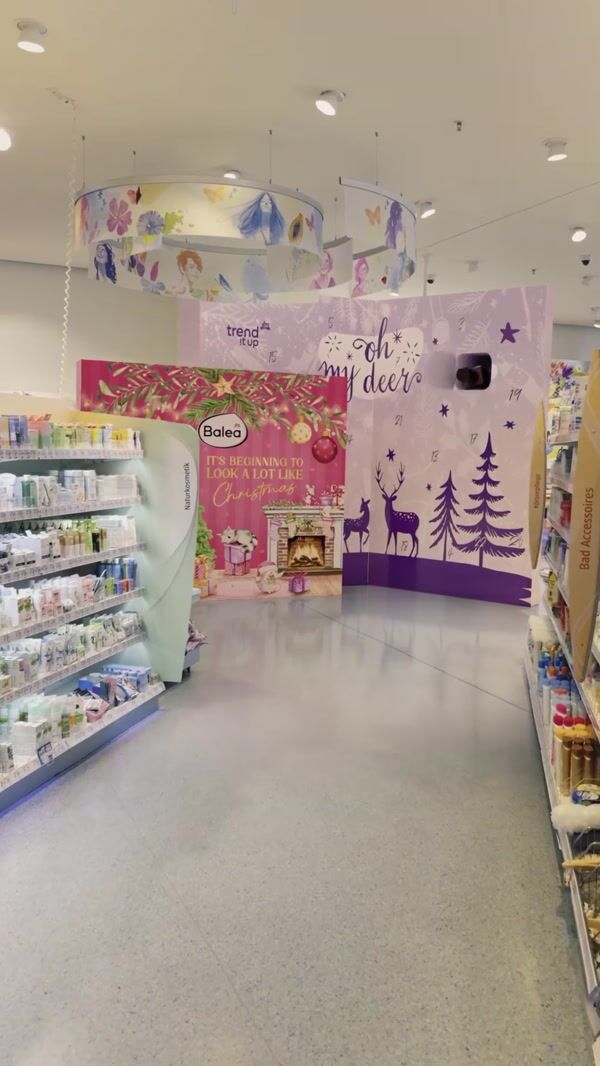DM Advents Calendar Spilling Products in Store