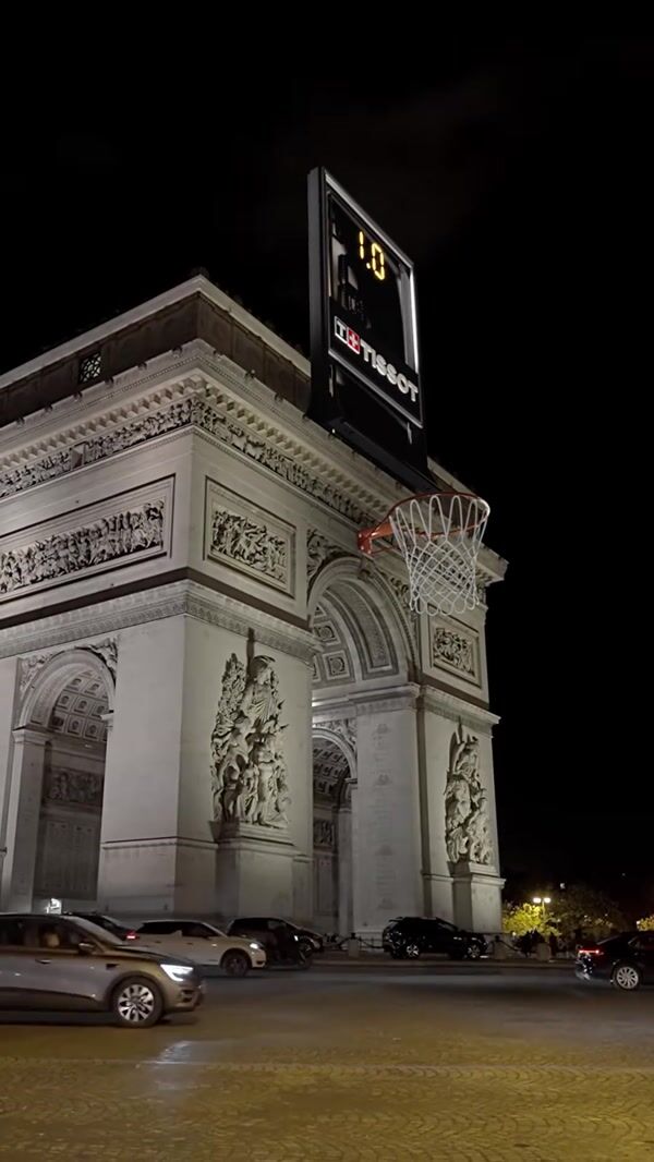 Tissot Basketball Shot at Ring on Monument