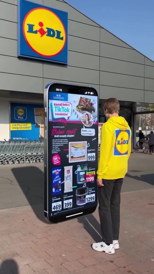Lidl Phone Screen Flips Like Shopping Magazine