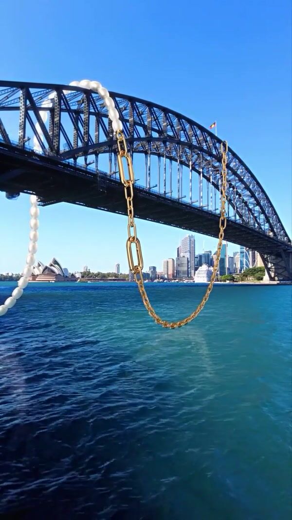 Pandora Necklace Hangs Over Harbour Bridge