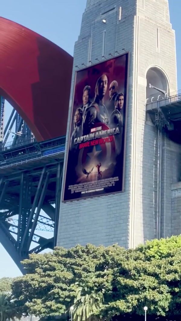 Marvel Captain America Shield Reimagines Harbour Bridge