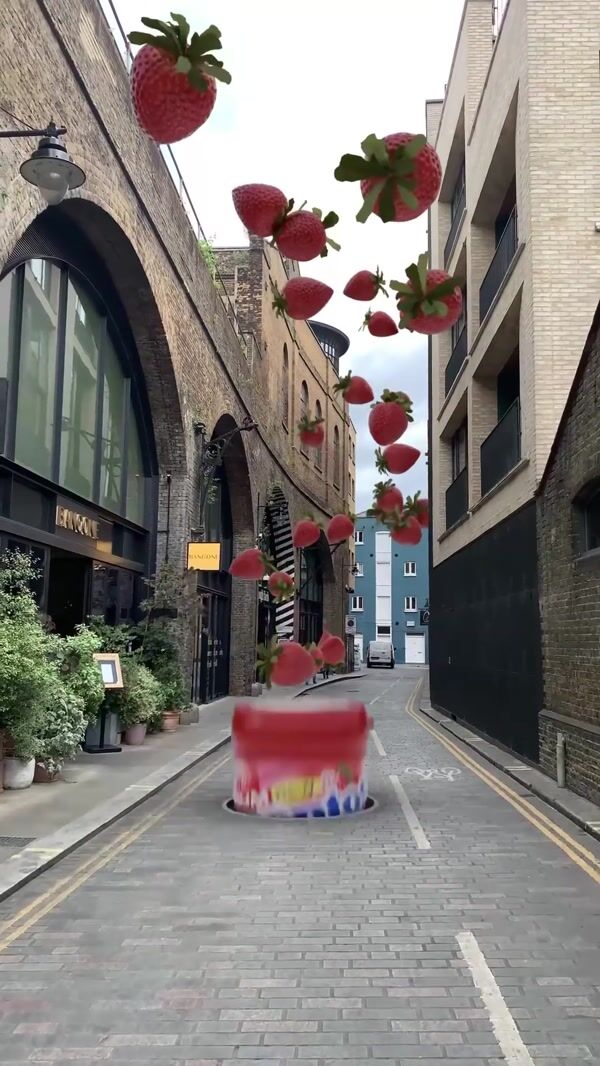 Mentos Huge Container Pops Out of Manhole