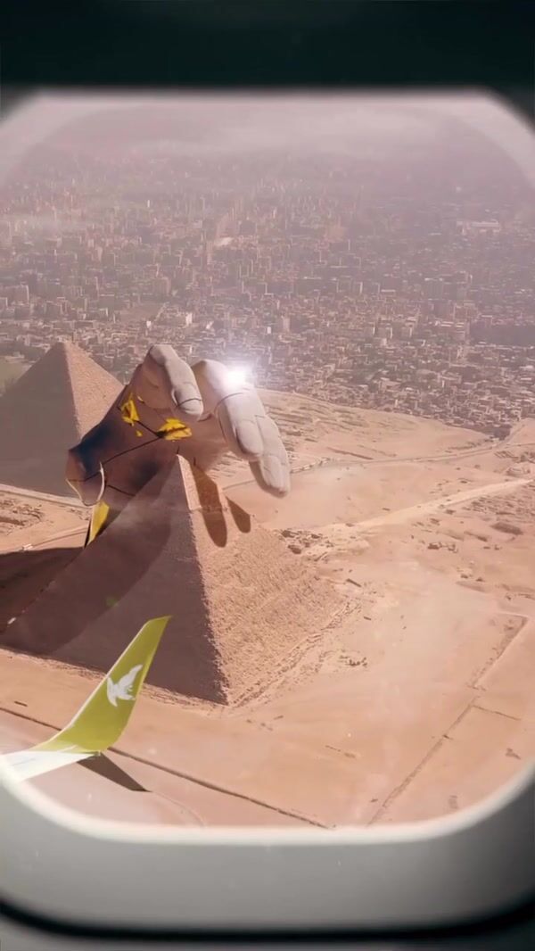 Russ Giant Hand and Head Statues in Egypt
