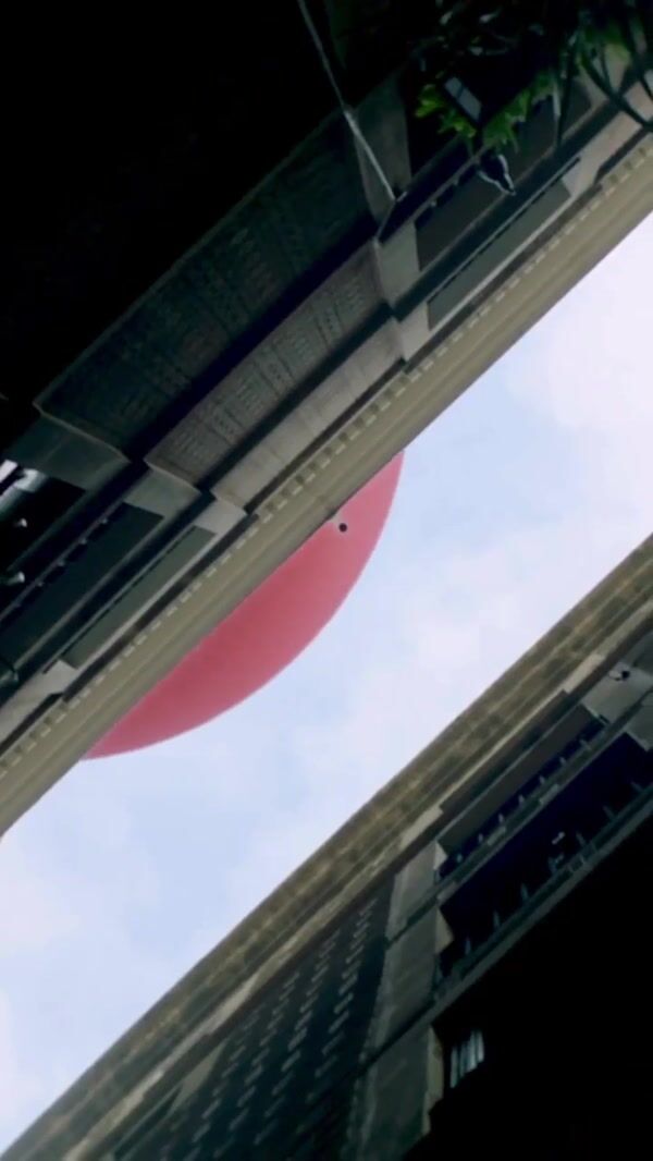 Pull&Bear Pink Balloons Float Over City Skyline