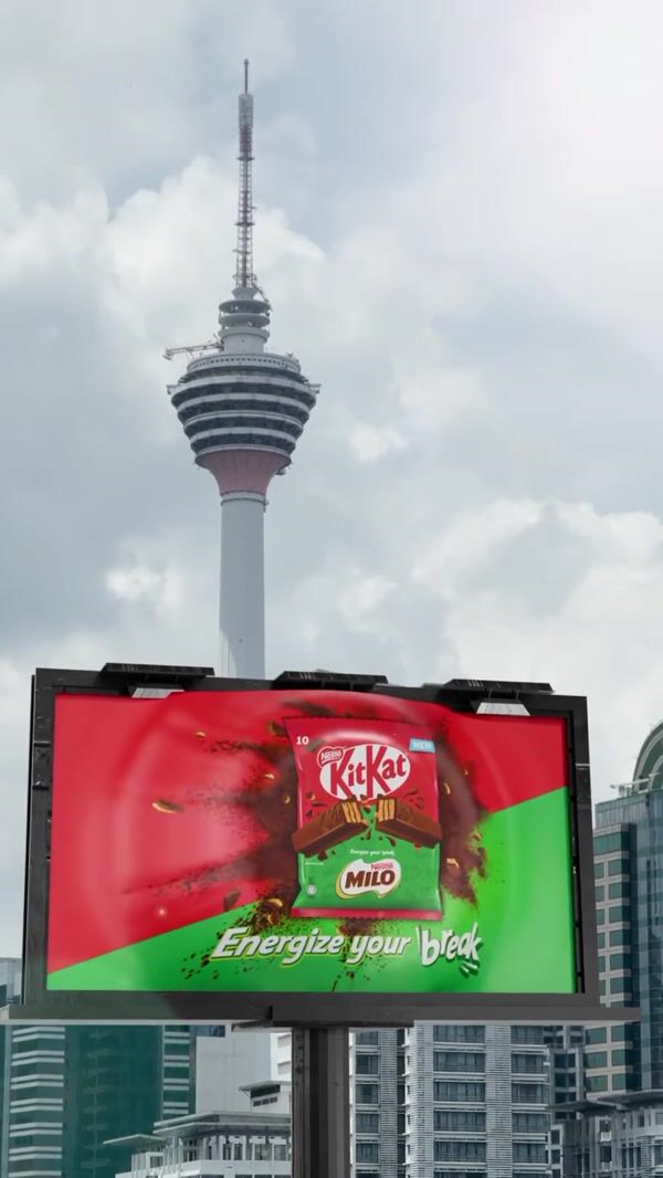 KitKat Billboard Burst by Soccer Ball