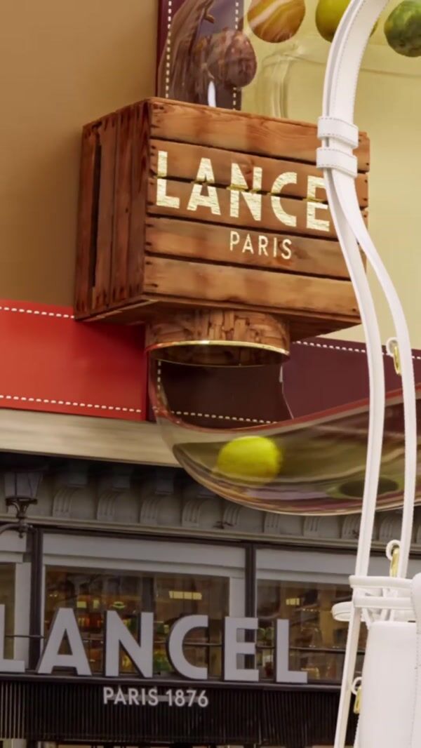 Lancel Giant Fruits Fall into Giant Handbag