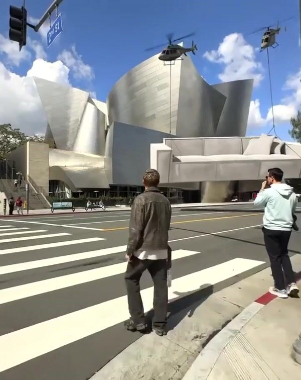 Rove Lab Sofa Airlift Over Walt Disney Concert Hall