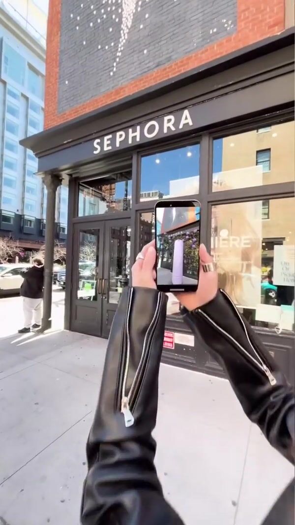Sephora Beauty Products Visible on Phone