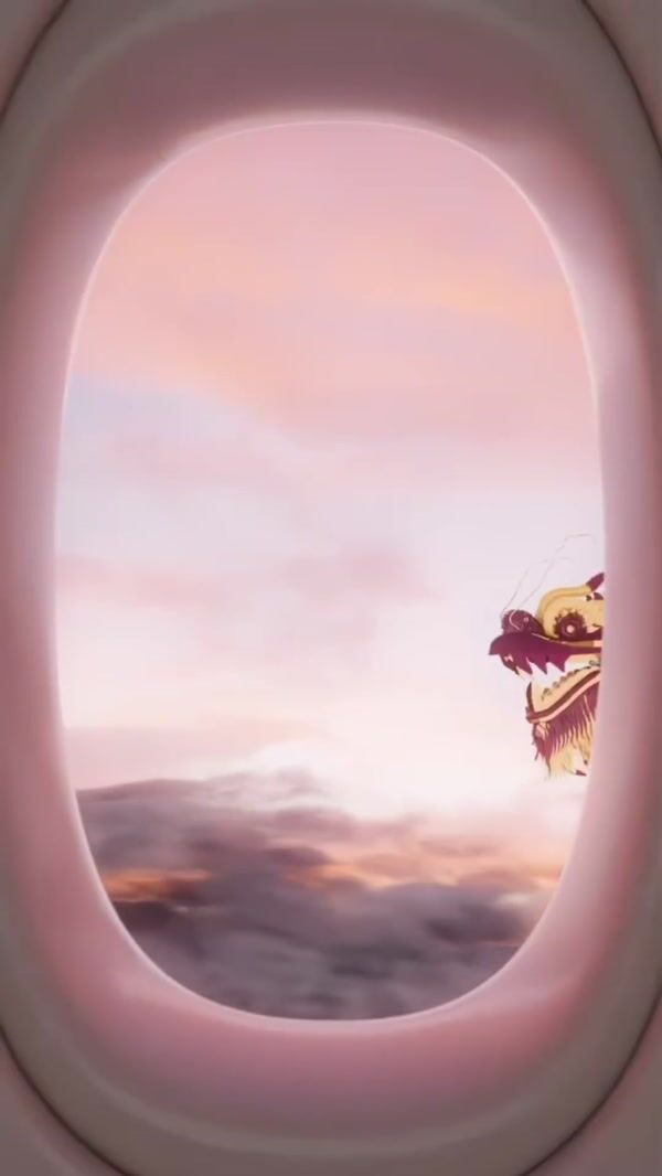Qatar Airways Flying Chinese Dragon Lantern