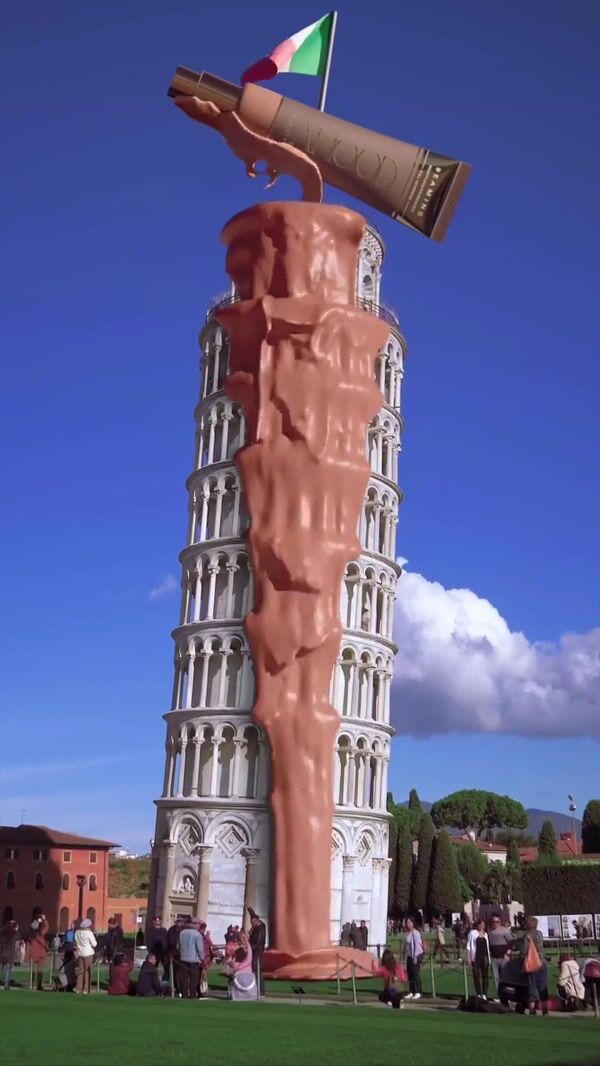 Ahood Beauty Foundation Dripping at Tower of Pisa