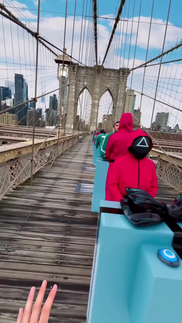 Squid Game Player Falls From the Bridge
