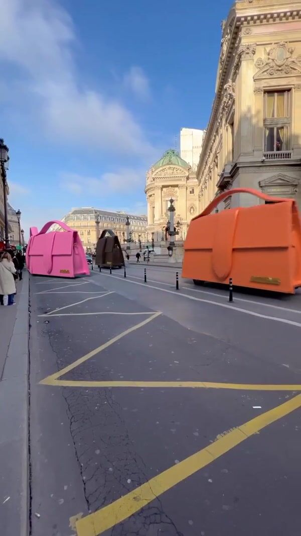 Jacquemus Driving Bags Rolling in Paris