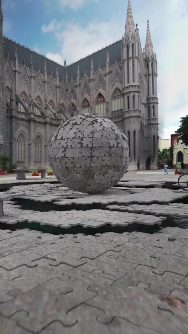 Lenovo Puzzle Pieces Sculpture