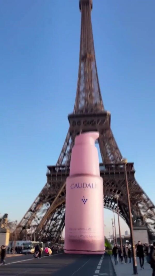 Caudalie Serum Sprouting Grape Vines at Eiffel Tower