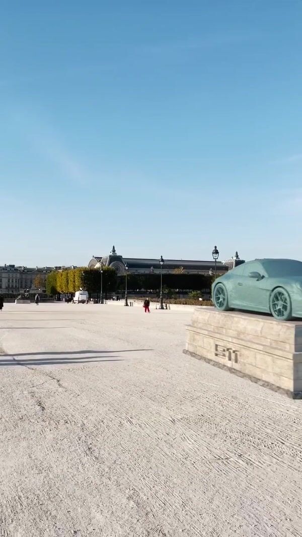 Porsche Sports Car Monument in Tuileries Garden