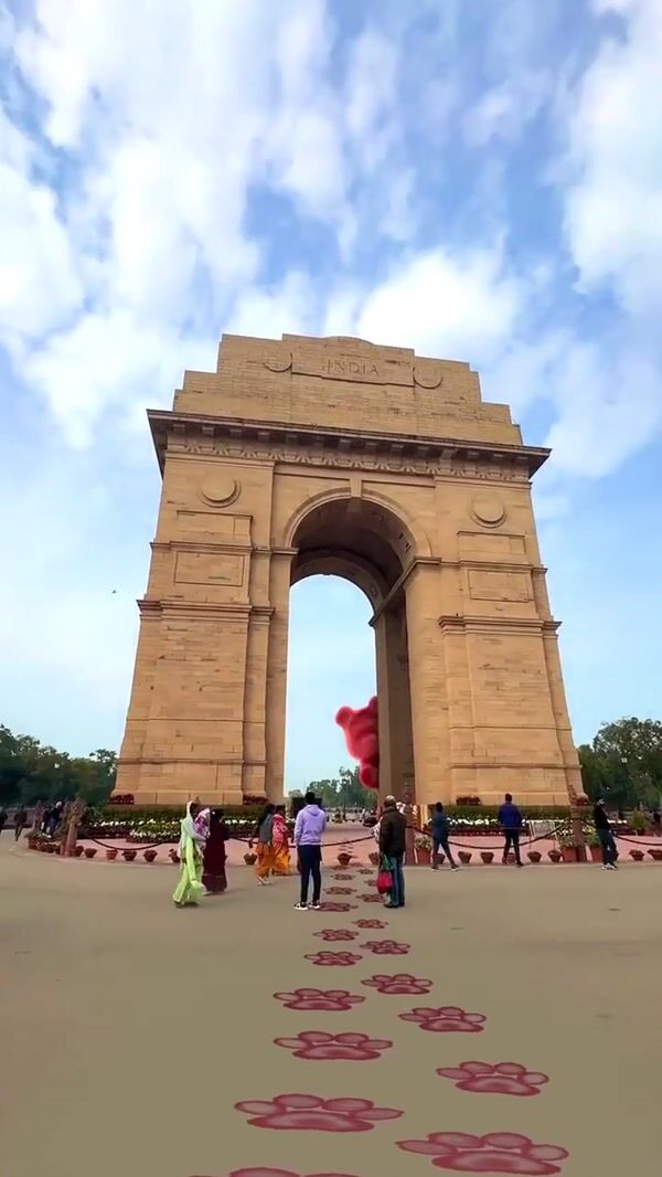 Maybelline Pink Teddy Hiding at India Gate