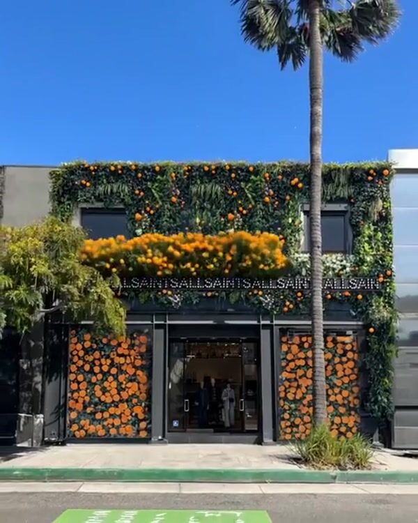 AllSaints Store Facade Turned into Garden
