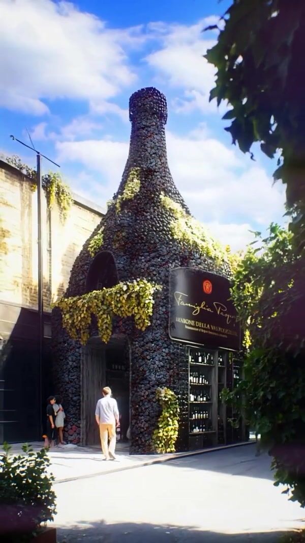 Pasqua Wine Shop Designed like Bottle