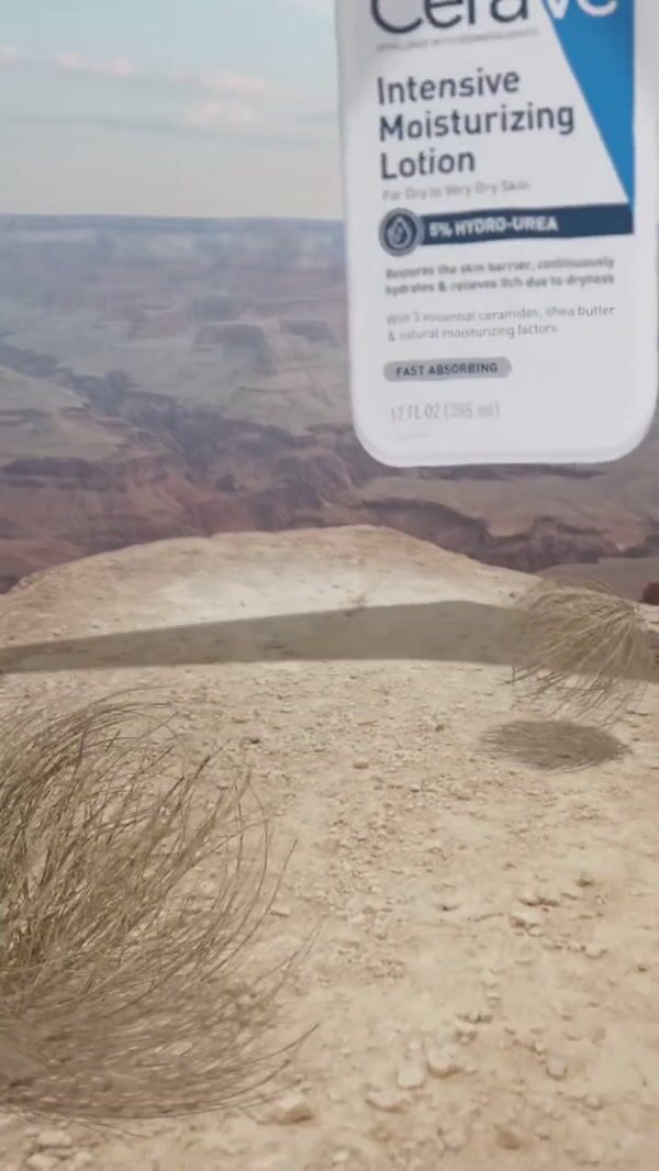 CeraVe Lotion Carried by Glider into Canyon