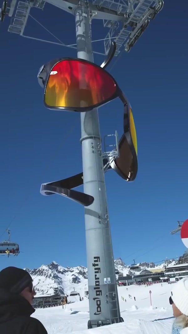 Gloryfy Giant Sunglasses Spiral Down Ski Lift Tower