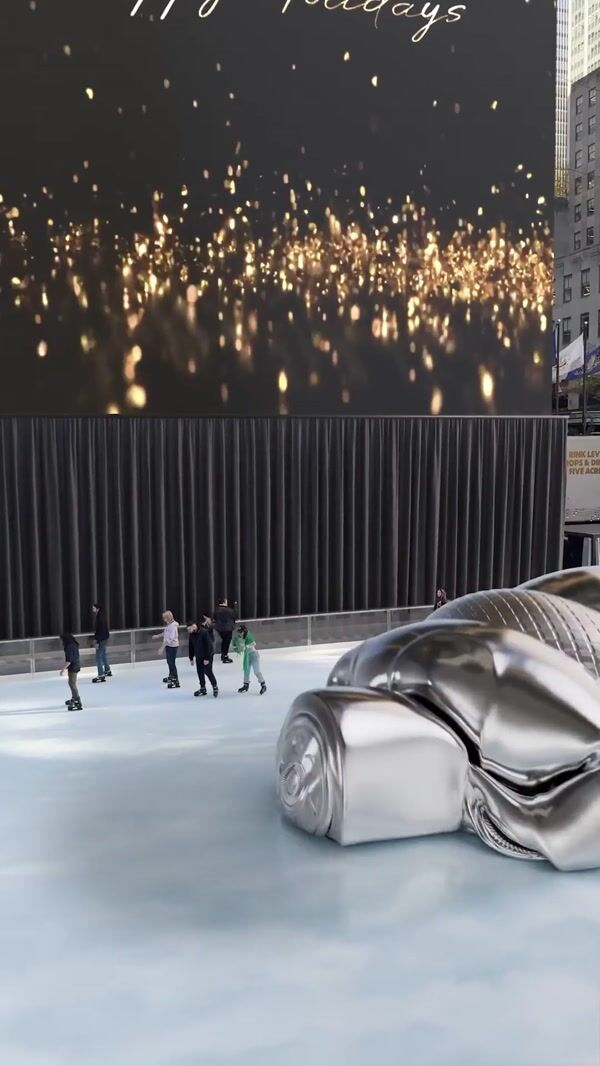 Azzaro Perfume Bottle Flying Over NYC